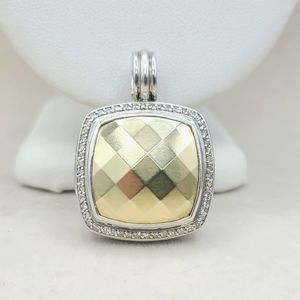 David Yurman Albion 20mm Gold Dome Diamond Pendant Enhancer